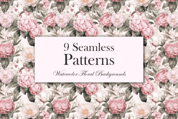 9 Watercolor Floral Seamless Patterns: A Digital Design Resource