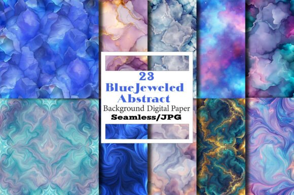 Blue Jeweled Abstract Seamless Patterns: A Comprehensive Evaluation for Digital Creators