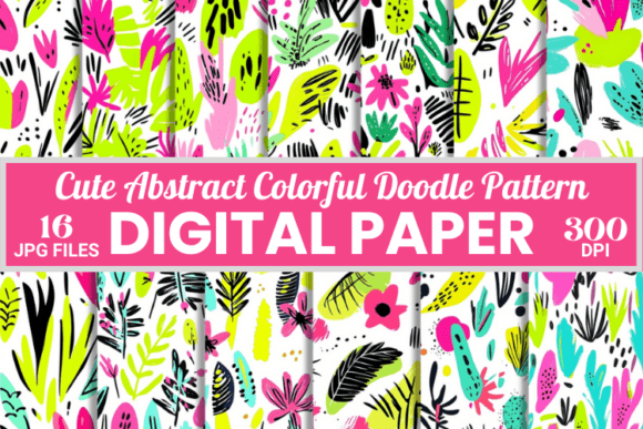 Cute Abstract Colorful Doodle Patterns