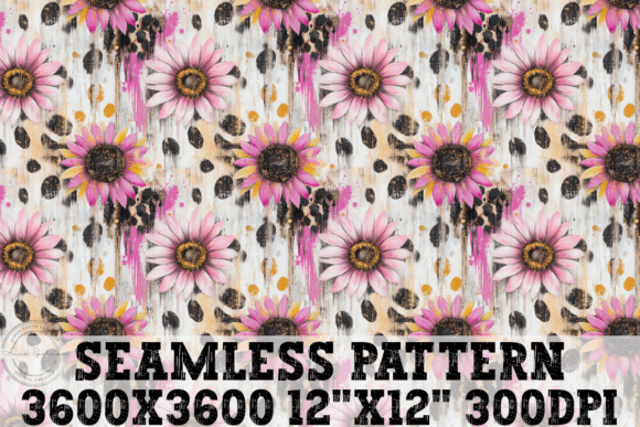 Grunge Floral Seamless Patterns
