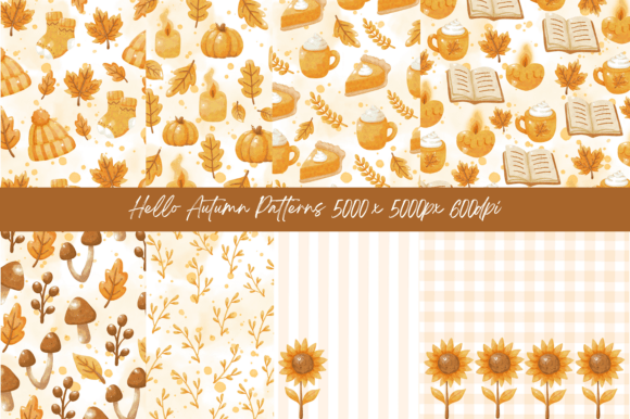 Hello Autumn Seamless Patterns: A Cozy Design Asset