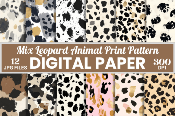 Mix Leopard Spots Animal Print Patterns