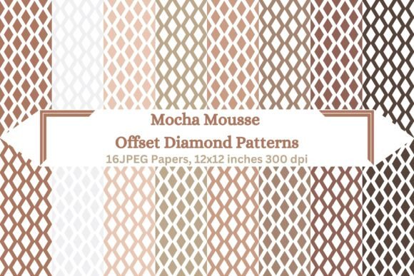 Mocha Mousse Offset Diamond Patterns