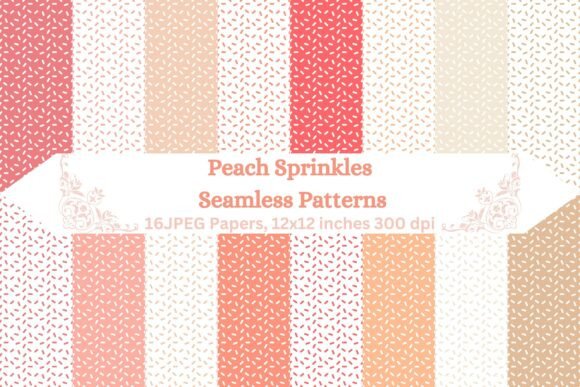 Peach Sprinkles Seamless Patterns