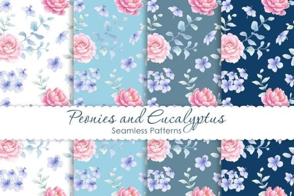 Peony Patterns: Watercolor Elegance for Creative Projects