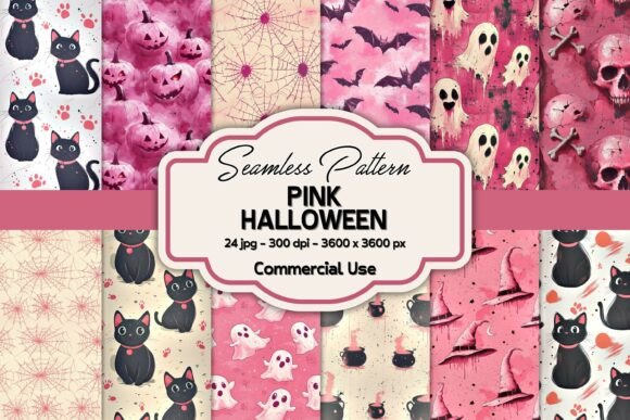 The Enchanting Evolution of Halloween Aesthetics: Embracing Seamless Pink Watercolor Patterns