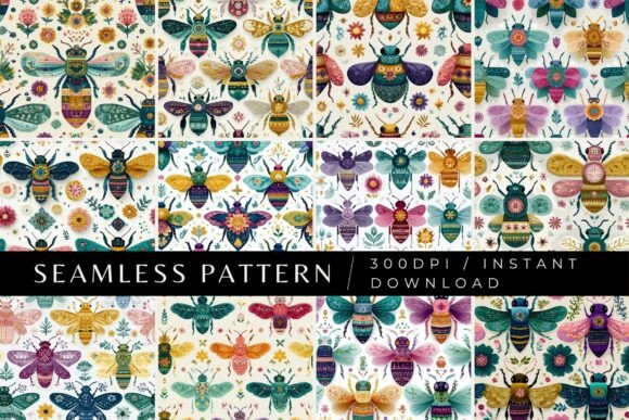 Unlocking Creativity with 12 Buzz Folk Seamless Patterns: The Ultimate Digital Paper Collection