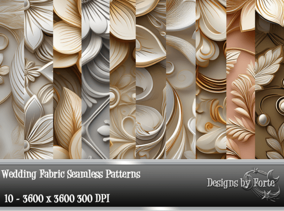 Wedding Fabric Seamless Patterns