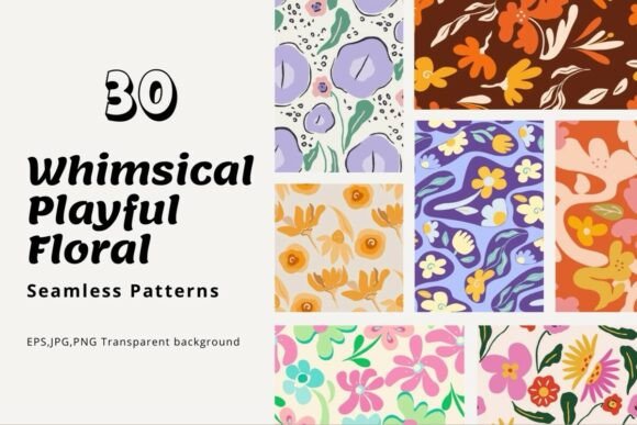Whimsical Playful Floral Patterns