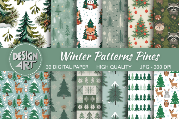 Winter Patterns Pines Seamless Patterns: Elevating Seasonal Design Workflows